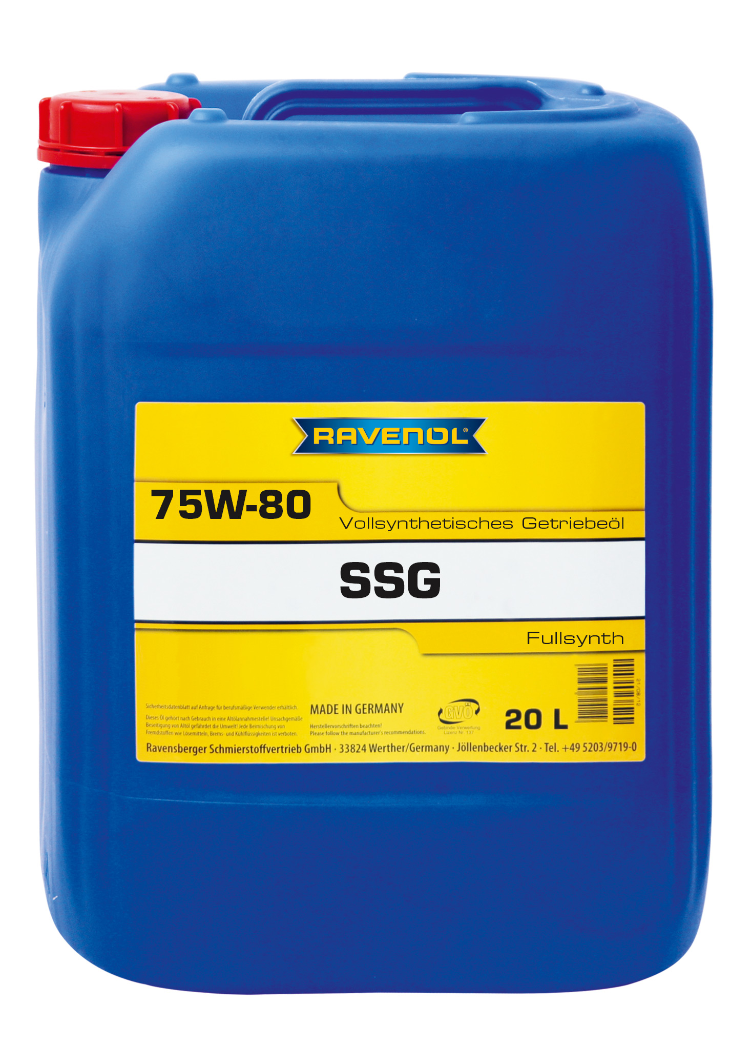 Купить запчасть RAVENOL - 4014835733824 Трансмиссионное масло  SSG SAE 75W-80 (20 л) new