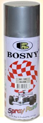 Купить запчасть BOSNY - 36 Краска акриловая (серебро) аэрозоль 400мл