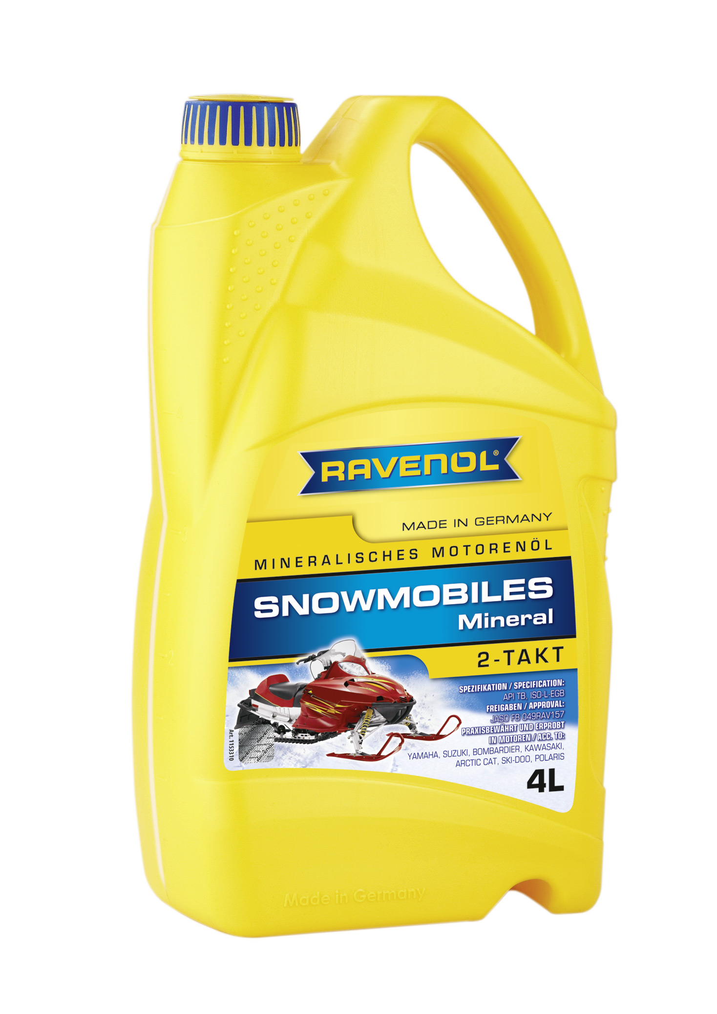 Купить запчасть RAVENOL - 4014835729599 Масло для 2-Такт снегоходов Snowmobiles Mineral 2-Takt ( 4л) new