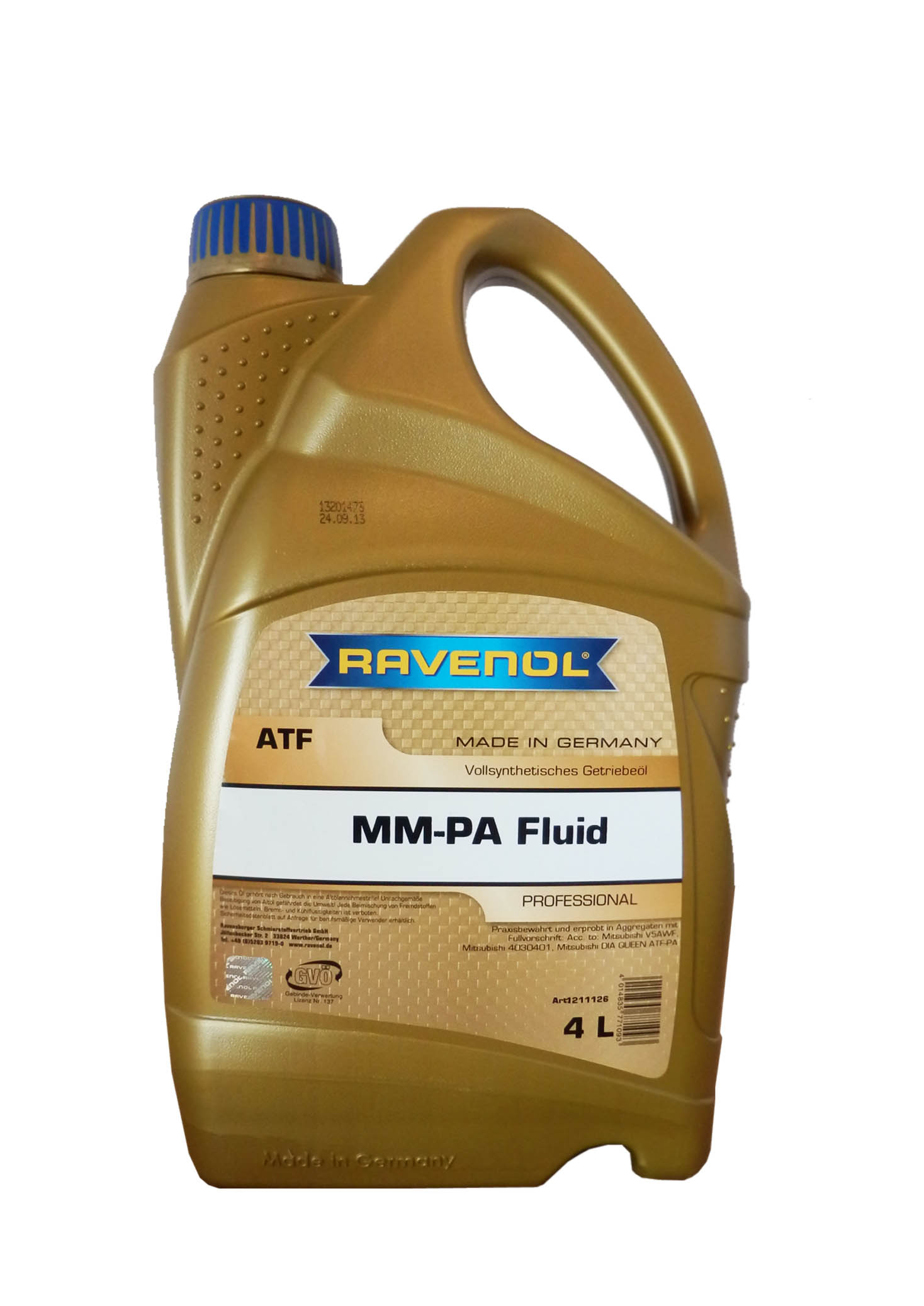 Купить запчасть RAVENOL - 4014835771093 Трансмиссионное масло  ATF MM-PA Fluid ( 4л)