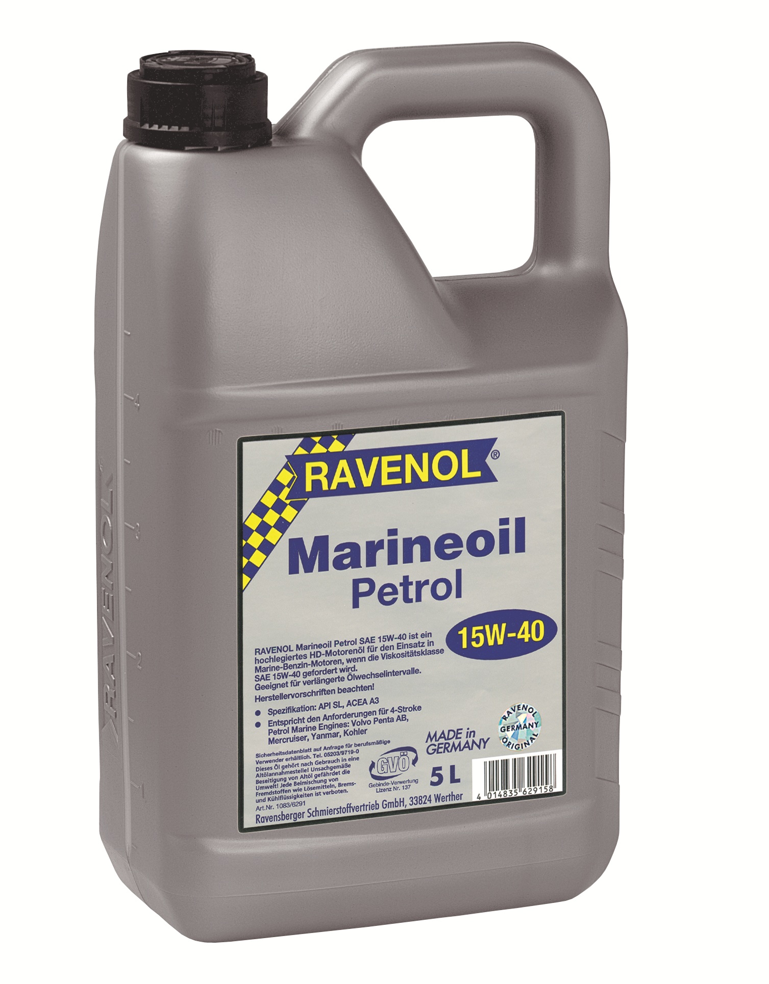 Купить запчасть RAVENOL - 4014835629158 Marineoil Petrol 15W40, 5л
