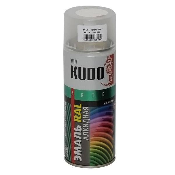 Купить запчасть KUDO - KU09016 Краска универсальная RAL 9016, 520мл