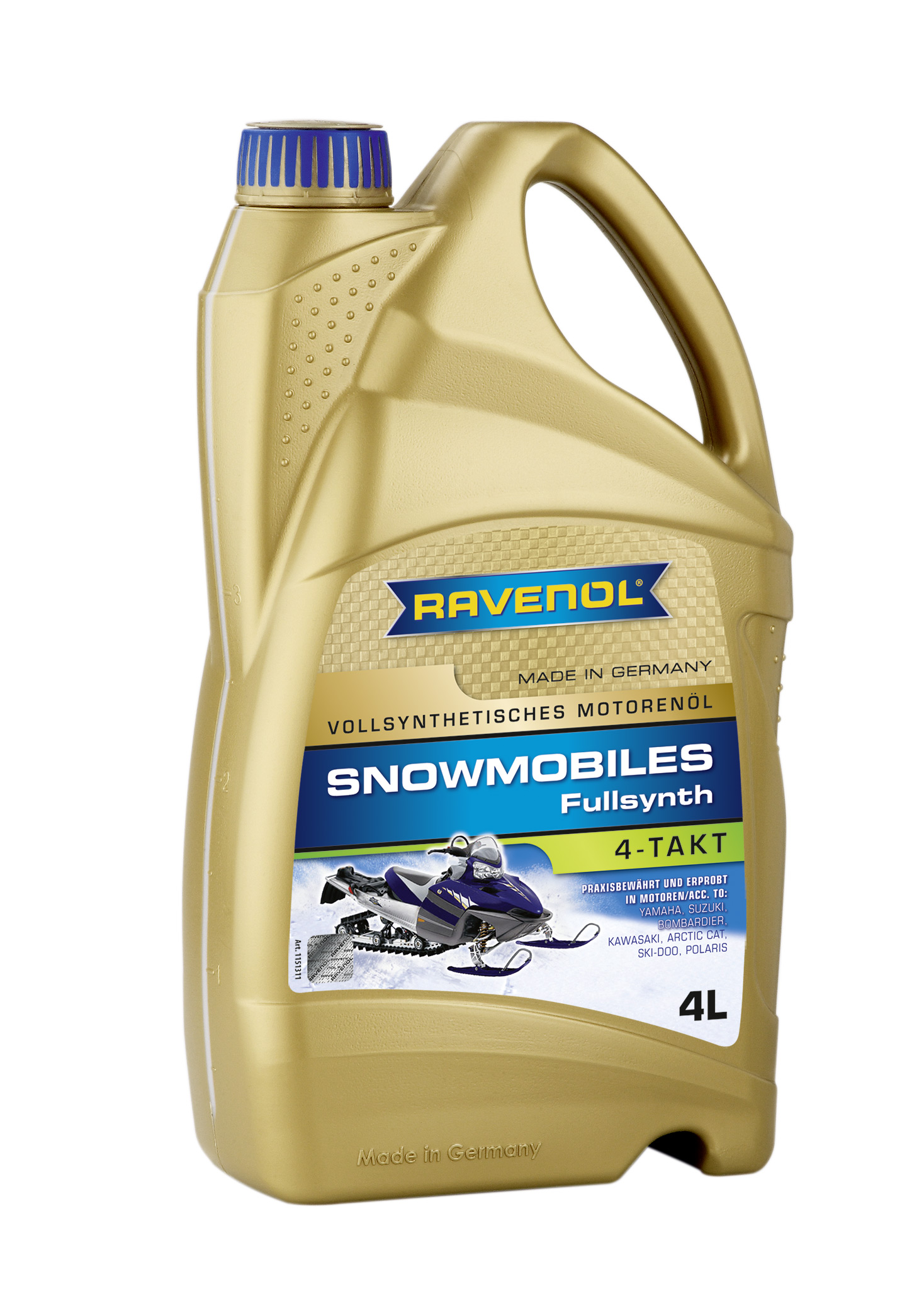 Купить запчасть RAVENOL - 4014835728097 Масло для 4-Такт снегоходов Snowmobiles 4-Takt Fullsynth. (4л) new