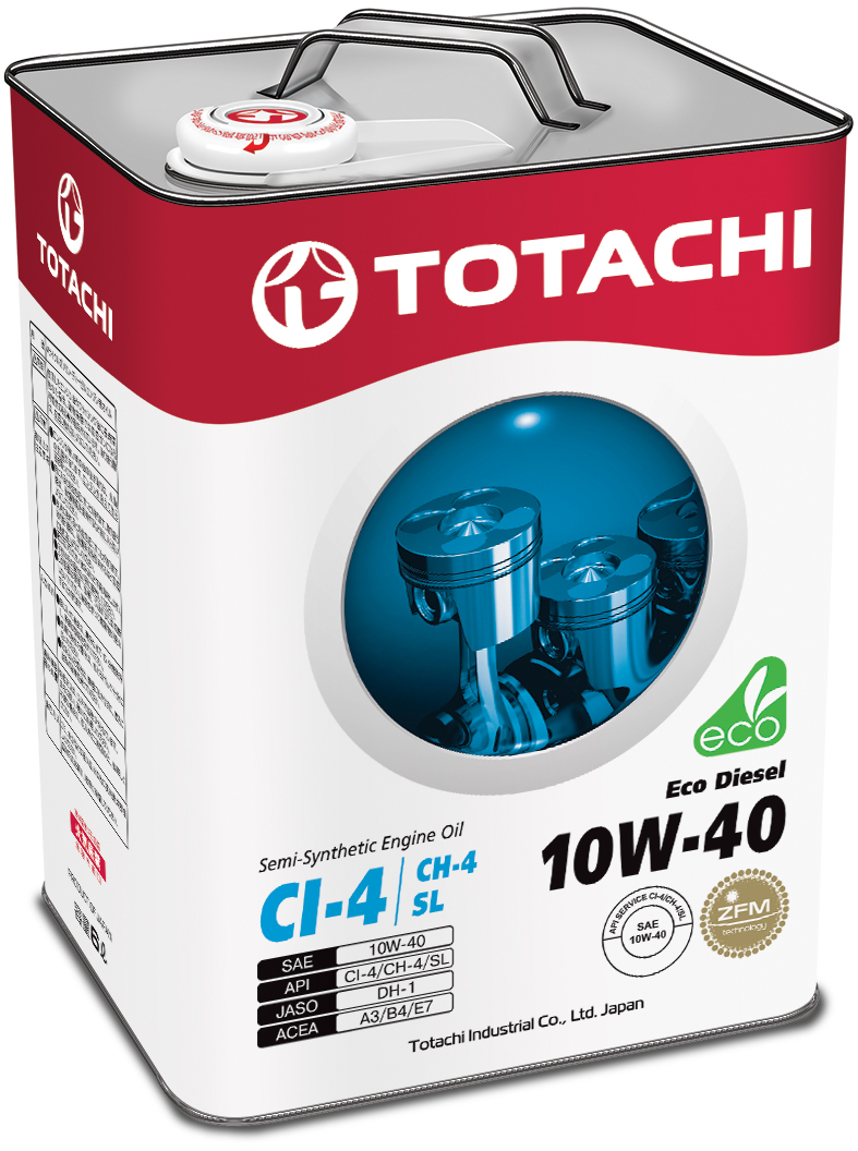 Купить запчасть TOTACHI - 4562374690530 Eco Diesel Semi-Synthetic CI-4/CH-4/SL 10W-40, 6л