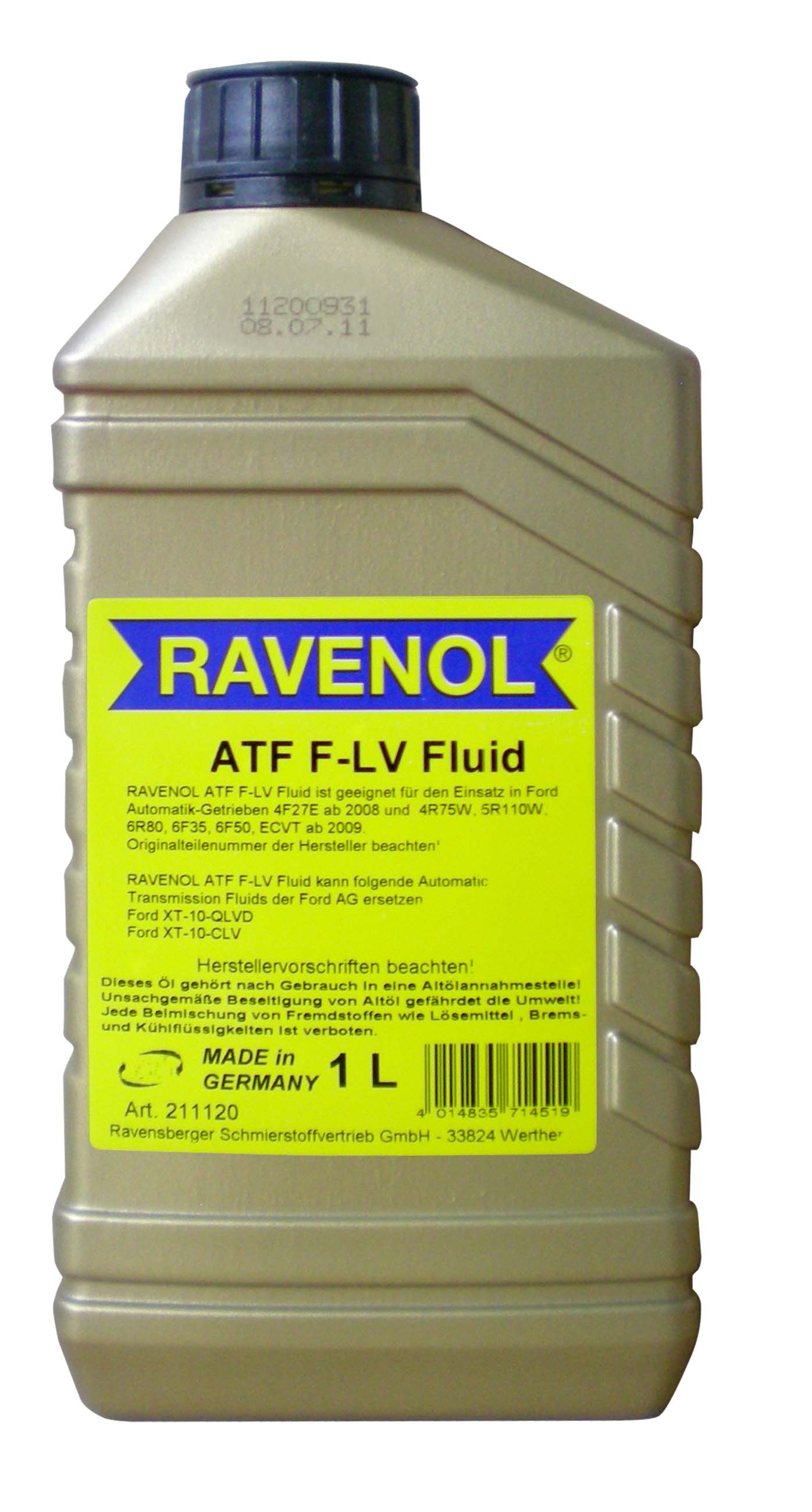 Купить запчасть RAVENOL - 4014835714519 Трансмиссионное масло  ATF F-LV Fluid ( 1л)