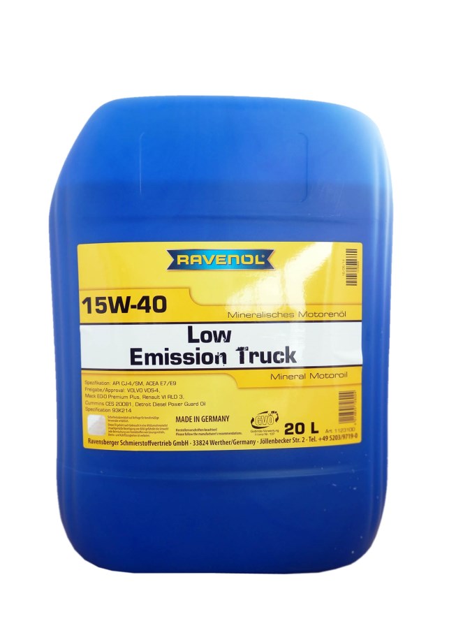 Купить запчасть RAVENOL - 4014835726024 Low Emission Truck SAE 15W-40 (20л) new