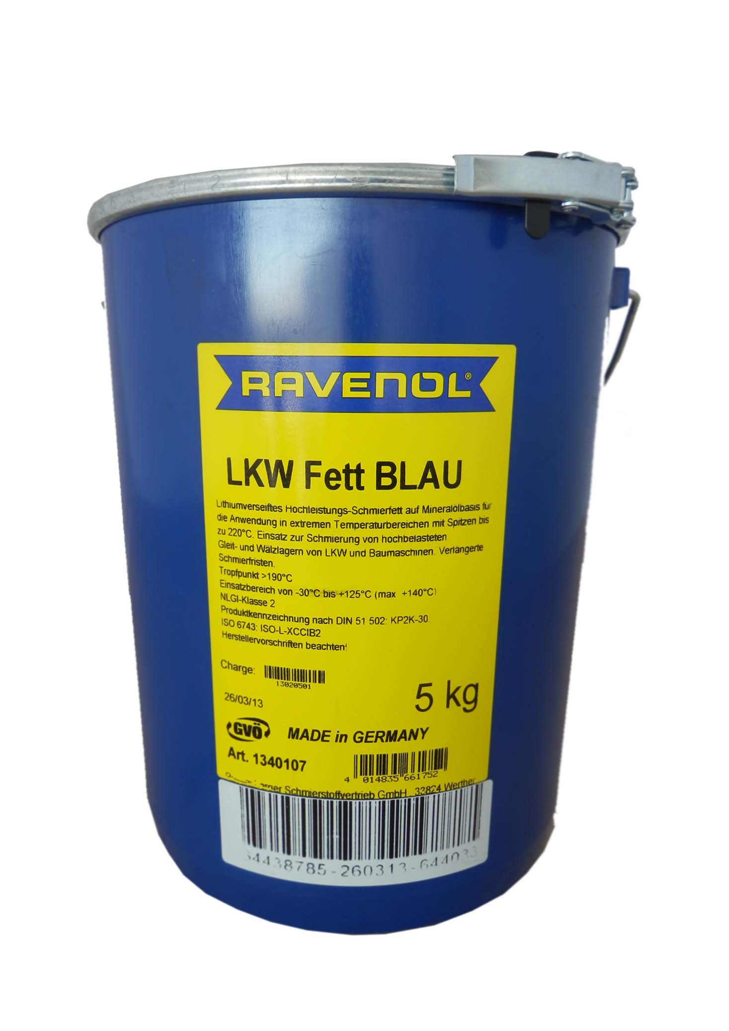 Купить запчасть RAVENOL - 4014835661752 Смазка для подшипников LKW Fett Blau