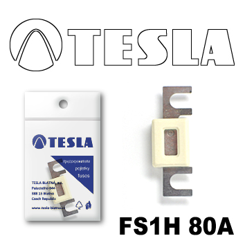 Купить запчасть TESLA - FS1H80A Предохранитель ленточный с изолятором 80А