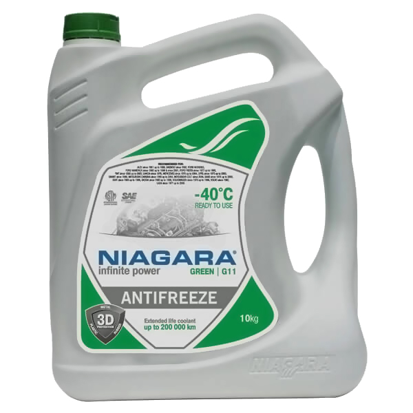 Купить запчасть NIAGARA - 001001002012 Антифриз Green G11 (зеленый), 10 л