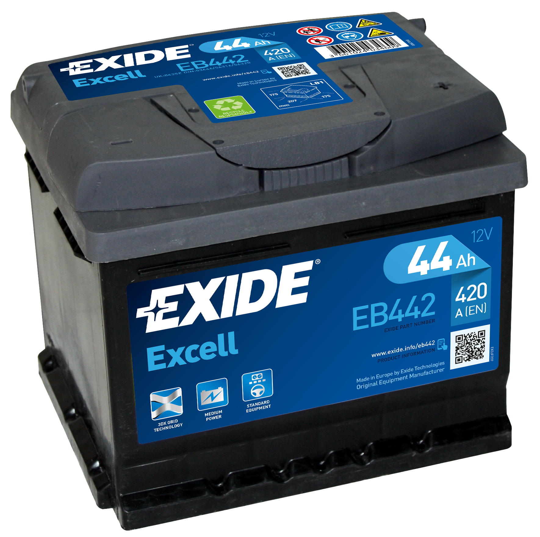 Купить запчасть EXIDE - EB442 44/Ч Excell EB442