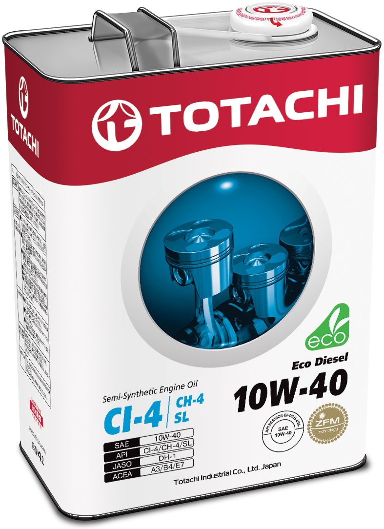 Купить запчасть TOTACHI - 4562374690523 Eco Diesel Semi-Synthetic CI-4/CH-4/SL 10W-40, 4л